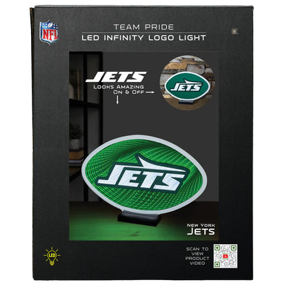 New York Jets LED Infinity Logo Light, Acrylic, w/UL Plug, 10.5"