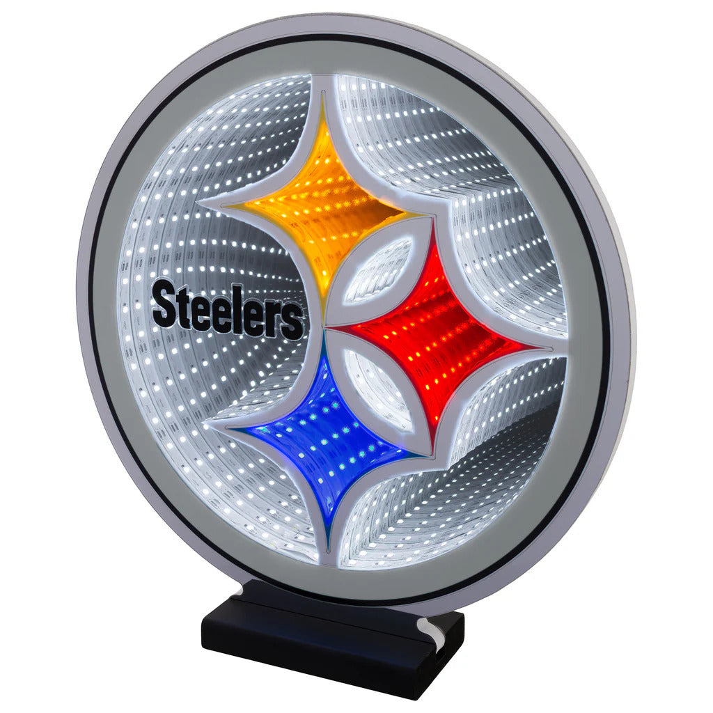 NFL Pittsburgh Steelers LED Infinity Logo Light, Acrylic, w/UL Plug, 13.5"