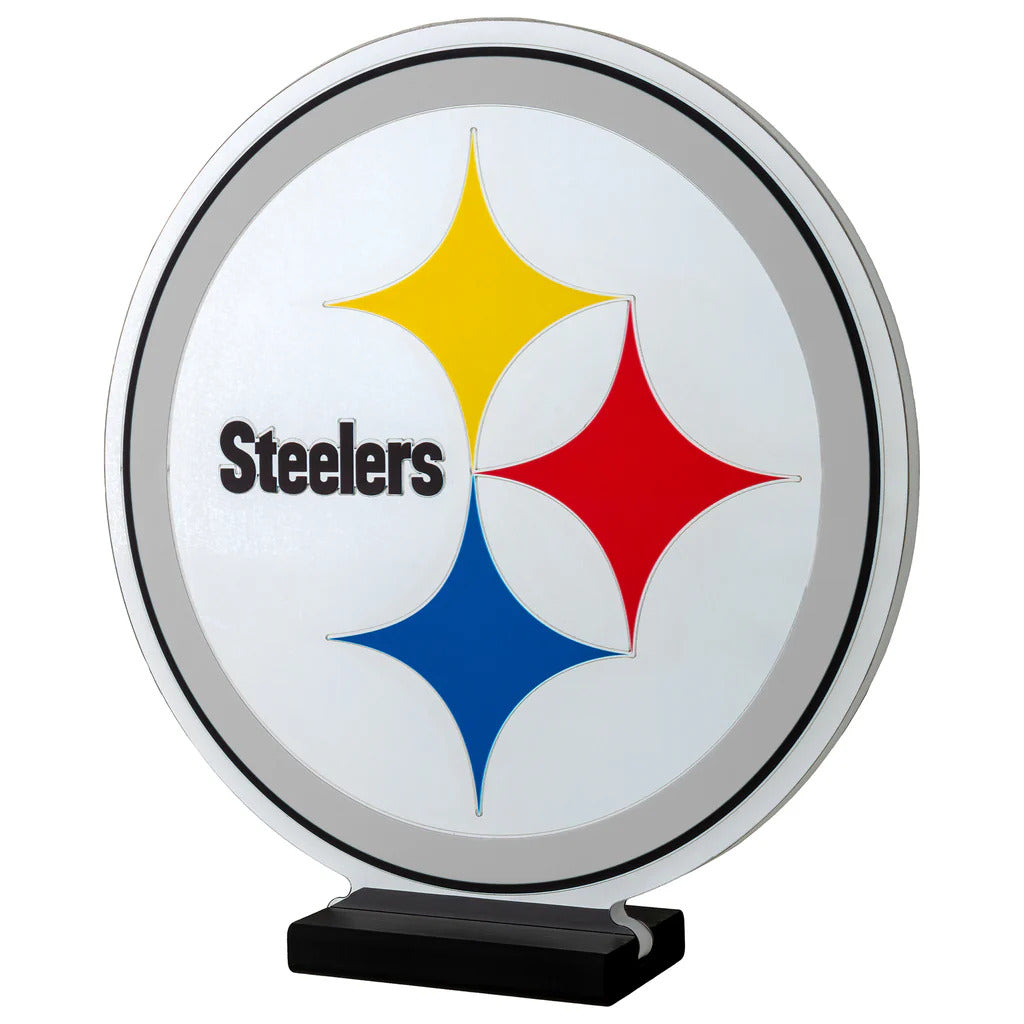 NFL Pittsburgh Steelers LED Infinity Logo Light, Acrylic, w/UL Plug, 13.5"