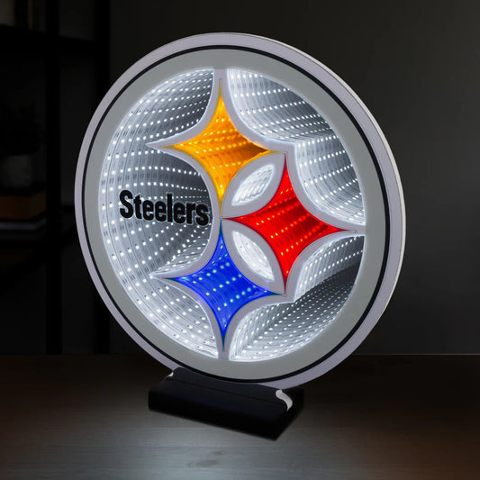 NFL Pittsburgh Steelers LED Infinity Logo Light, Acrylic, w/UL Plug, 13.5"