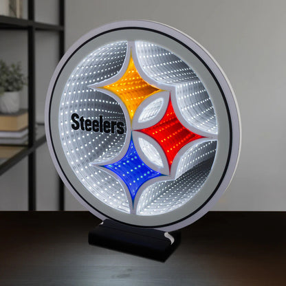NFL Pittsburgh Steelers LED Infinity Logo Light, Acrylic, w/UL Plug, 13.5"