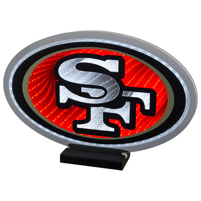 San Francisco 49ers LED Infinity Logo Light, Acrylic, w/UL Plug, 10"