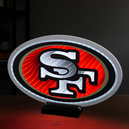 San Francisco 49ers LED Infinity Logo Light, Acrylic, w/UL Plug, 10"