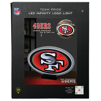 San Francisco 49ers LED Infinity Logo Light, Acrylic, w/UL Plug, 10"