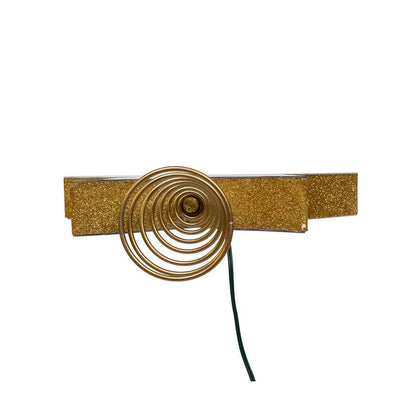 UL 22L Multicolor Infinity Effect SMD LED Gold Glitter Star Treetop, 11.5"