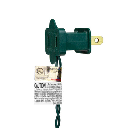 100 White LED Wide Angle Christmas Lights - 33 ft Green Wire