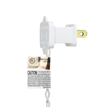25 Count Multi-Color LED C9 Christmas Lights, 16 ft White Wire