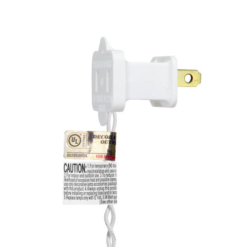 25 Count Warm White LED C7 Christmas Lights, 16 ft White Wire
