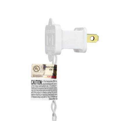 25 Count Warm White LED C7 Christmas Lights, 16 ft White Wire
