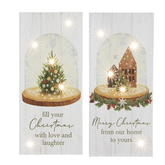 Woodland Greetings - Light Up Box Plaques, 18" (2 styles - sold individually)