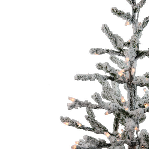 3' Pre-Lit Flocked Alpine Twig Artificial Christmas Tree - Warm White Lights