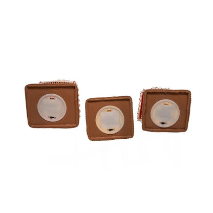 Battery-Operated LED Santa Gingerbread Houses, 7" (3 styles - sold individually)