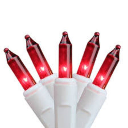 100-Count Pink Mini Icicle Christmas Lights, 4.6ft White Wire