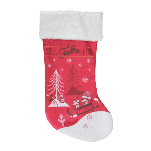 19"Angry Birds Red with White Cuff Decorative Printed Christmas Stocking