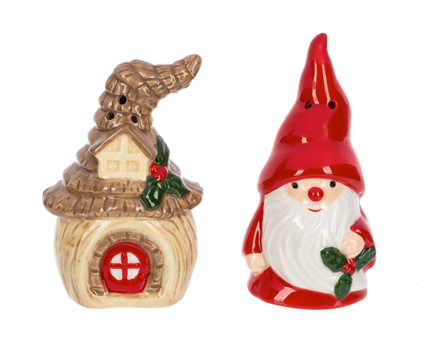 Gnome Home Salt & Pepper Shaker Set (2 pc. set)(sold individually)