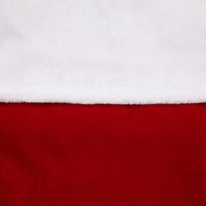 Velveteen Santa Claus Belt Buckle Commercial Christmas Stocking - 48" - Red and White