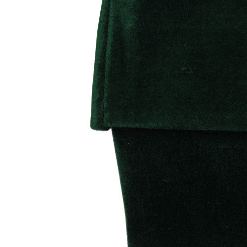 Traditional Velvet Hanging Christmas Stocking - 19" - Green
