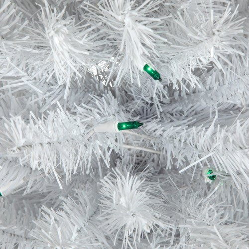 4' Pre-Lit White Artificial Christmas Tree, Green Lights