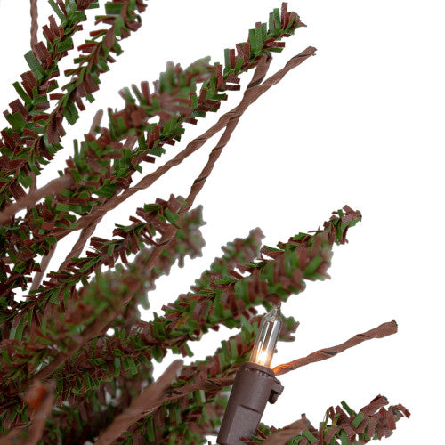 2' Pre-Lit Medium Potted Warsaw Twig Artificial Christmas Tree - Clear Lights