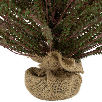 2' Green and Brown Warsaw Twig Artificial Christmas Tree with Burlap Base - Unlit