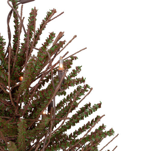 2' Pre-Lit Medium Potted Warsaw Twig Artificial Christmas Tree - Clear Lights