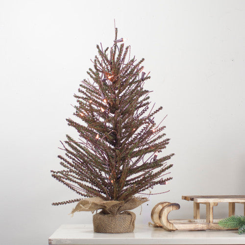 2' Pre-Lit Medium Potted Warsaw Twig Artificial Christmas Tree - Clear Lights