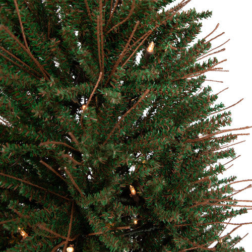 4' Medium Warsaw Twig Artificial Christmas Tree in Burlap Base - Clear Lights