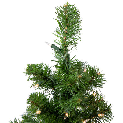 18" Pre-Lit Medium Blackwater Fir Artificial Christmas Tree, Clear Lights