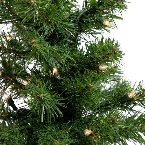 18" Pre-Lit Medium Blackwater Fir Artificial Christmas Tree, Clear Lights