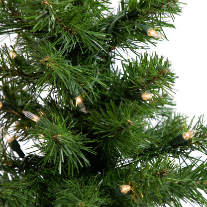 18" Pre-Lit Medium Blackwater Fir Artificial Christmas Tree, Clear Lights