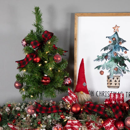 18" Pre-Lit Medium Blackwater Fir Artificial Christmas Tree, Clear Lights