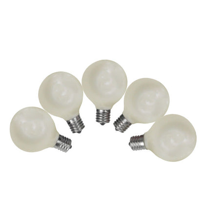 10ct Pearl White G50 Globe Replacement Bulbs