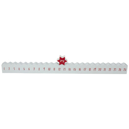 Christmas "Joy" Countdown Advent Calendar - 24" - Red and White
