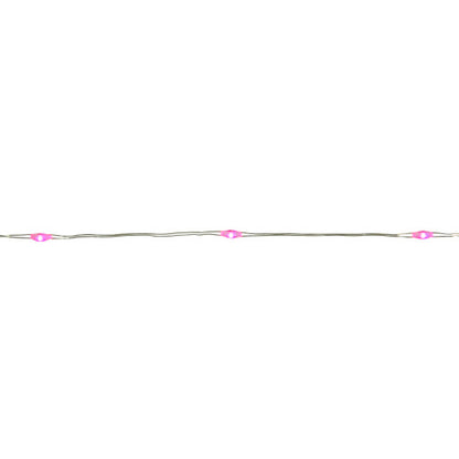 20-Count Pink LED Micro Fairy Christmas Lights - 6ft, Copper Wire
