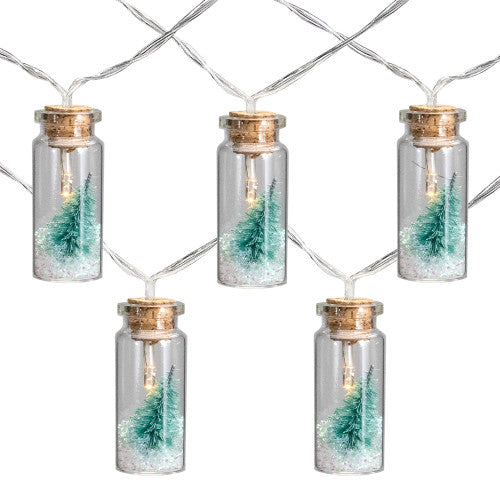 10-Count Tree in a Bottle Christmas String Lights - LED Warm White - 3' Clear Wire