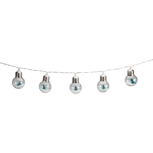 10-Count LED Christmas Trees in Bulbs, Warm White Lights, 4.25ft Clear Wire