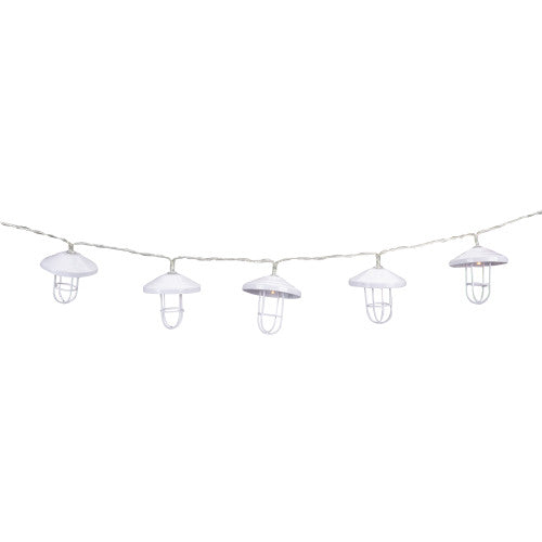 10 B/O LED Warm White Lantern Christmas Lights - 3' Clear Wire