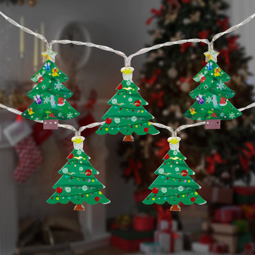 10-Count LED Christmas Tree Fairy Lights, 5.5ft, Copper Wire