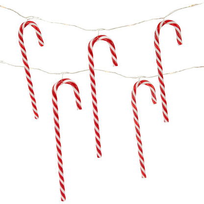10-Count LED Micro Fairy Christmas Lights with Candy Canes