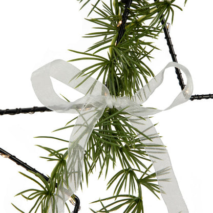 11" LED Lighted Star with Rosemary Sprig Christmas Decoration, Warm White Lights