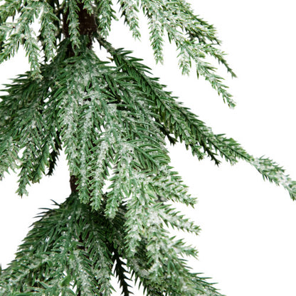 Mini Icy Pine Christmas Tree in Burlap Base - 24" - Unlit