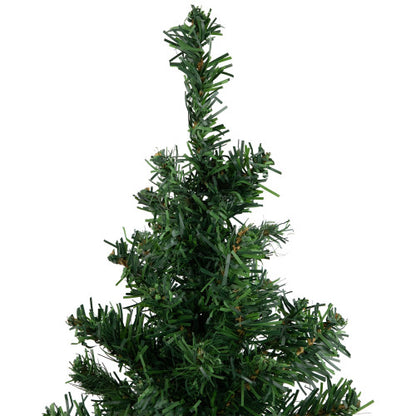 18" Two-Tone Mixed Green Pine Artificial Christmas Tree with Burlap Base, Unlit