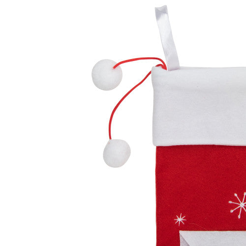 19" Red and White "Dear Santa" Envelope Christmas Stocking