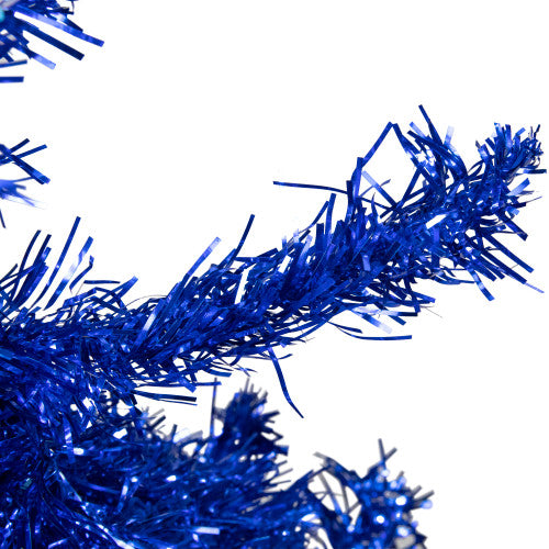 4' Blue Artificial Tinsel Christmas Tree, Unlit