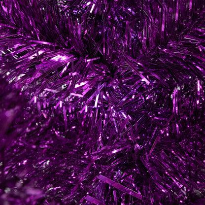 4' Purple Artificial Tinsel Christmas Tree, Unlit