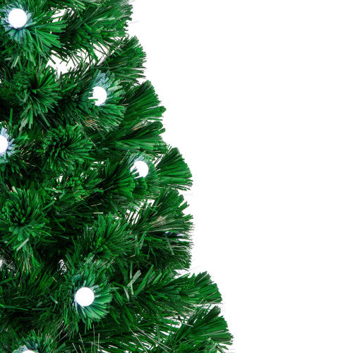3' Pre-Lit Color Changing Fiber Optic Artificial Christmas Tree with Balls
