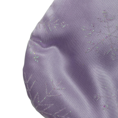 20" Purple and White Glittered Snowflake Christmas Stocking with Cuff