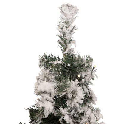 2' Pre-Lit Medium Flocked Bristol Pine Artificial Christmas Tree - Warm Clear LED Lights