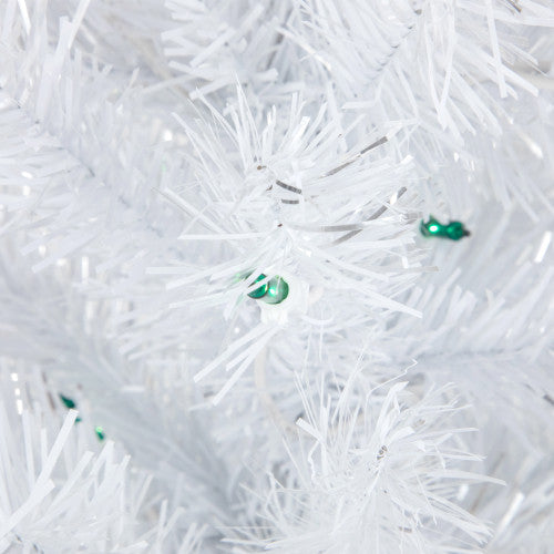 3' Pre-Lit Medium White Pine Artificial Christmas Tree - Green Lights