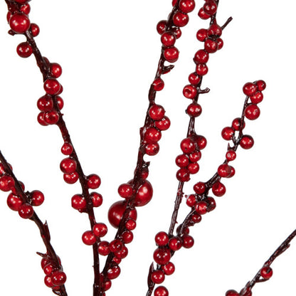 50" Artificial Red Berry Christmas Twig Tree with Square Stand, Unlit